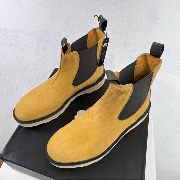 SOREL Hi-Line Heel Chelsea Boots Sz 11 Brown NWT Waterproof Suede Outdoor Women - Picture 3 of 10